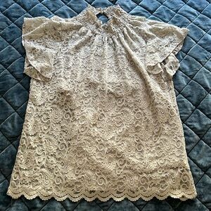 Grey Lacey baby doll T-shirt